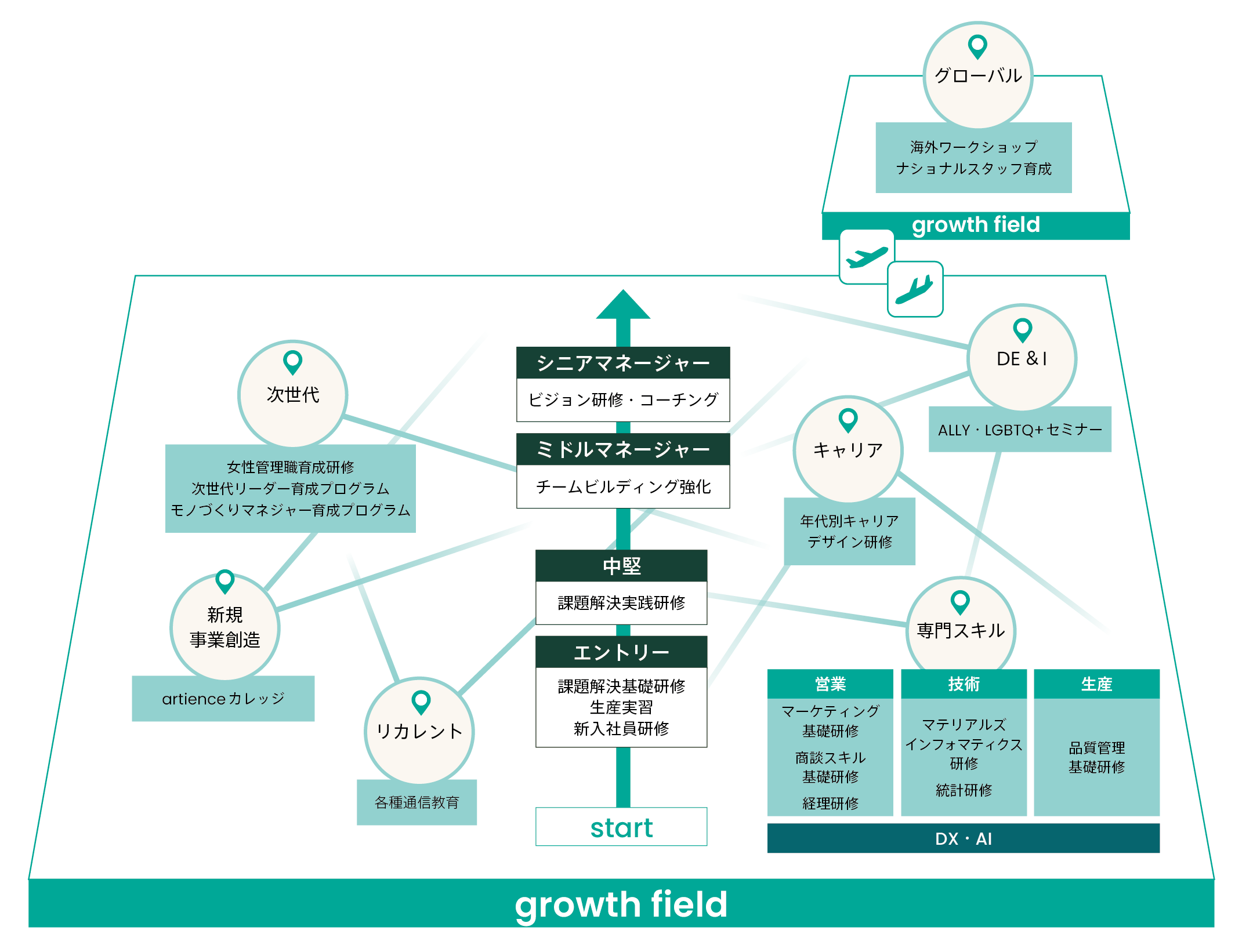 artience growth field（全社研修・教育システム）